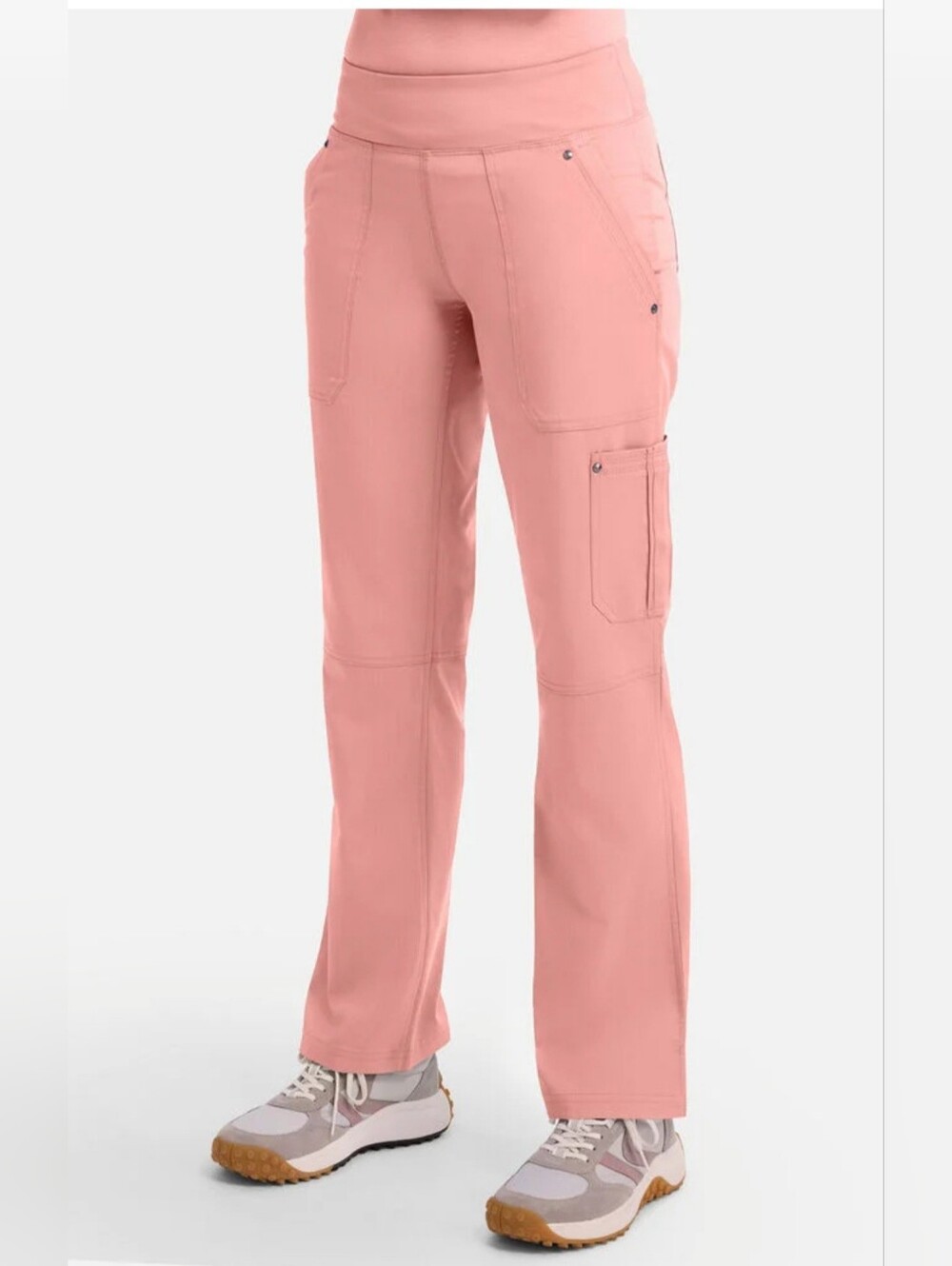 Healing Hands Purple Label Tori Yoga Scrub Pants Size 2X Cargo Blushing Peach